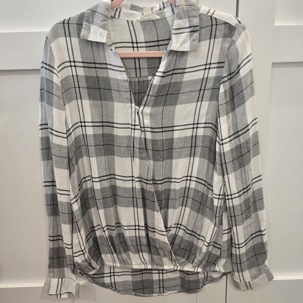 Beachlunchlounge Collection Plaid Wrap Shirt